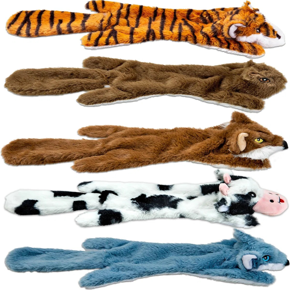 Dog Squeaky Toys 5 Pack, Pet Crinkle Toy, No Stuffing Animals Dog Plush Chew Toy For Large Dogs And Medium Dogs,multi-colored