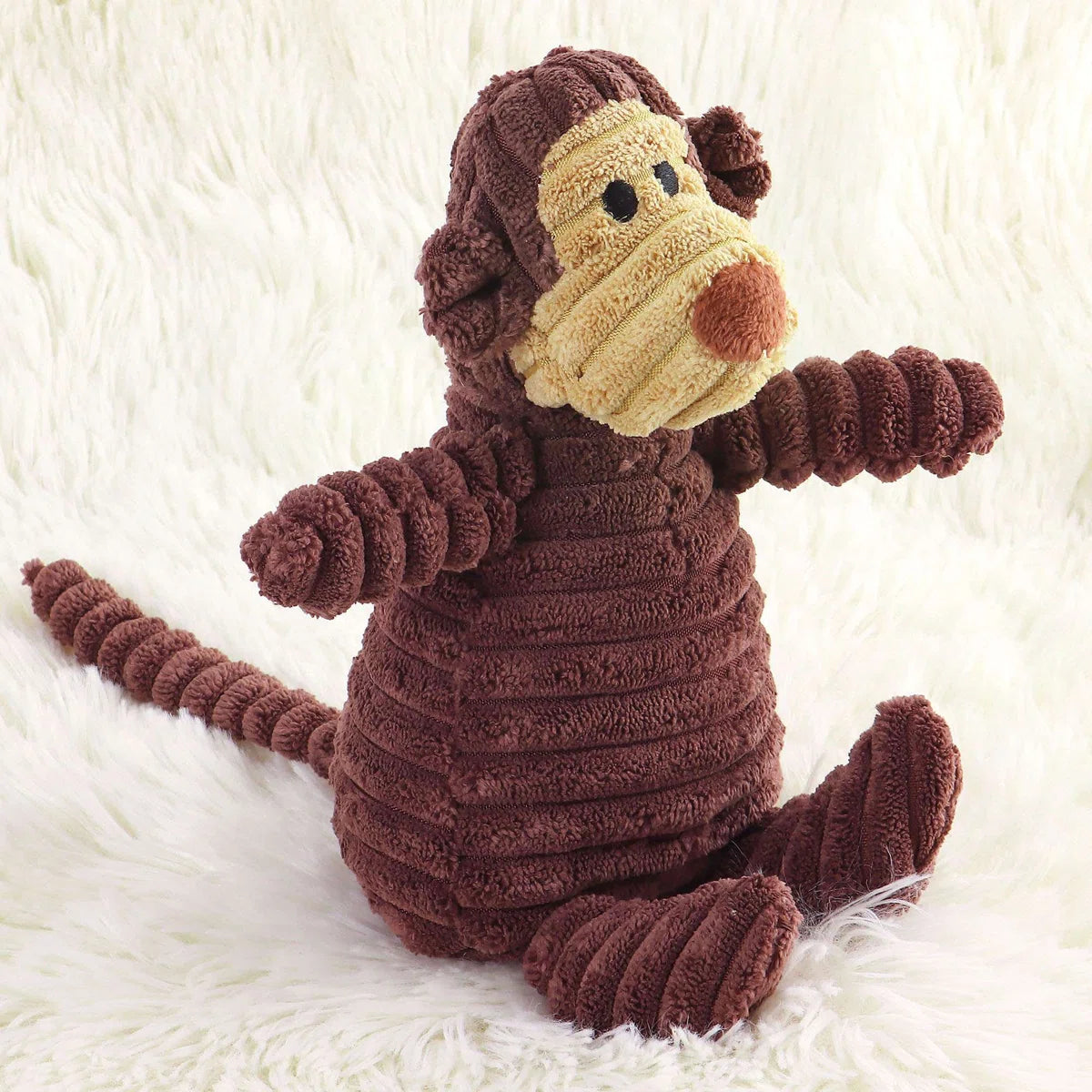 Plush Squeaky Dog Toys Monkey Shape Durable Chew Sound Dog Toys Doggie Puppy Toy