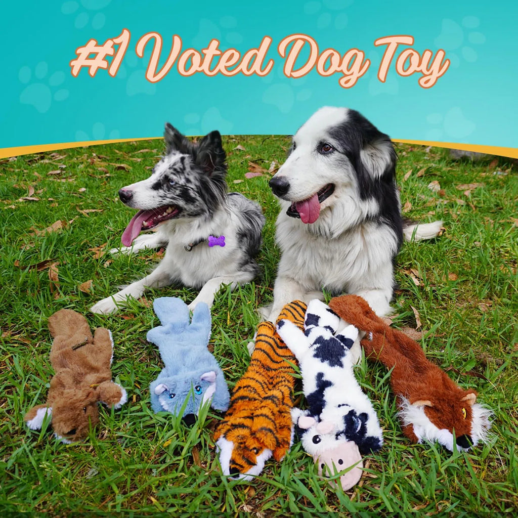 Dog Squeaky Toys 5 Pack, Pet Crinkle Toy, No Stuffing Animals Dog Plush Chew Toy For Large Dogs And Medium Dogs,multi-colored