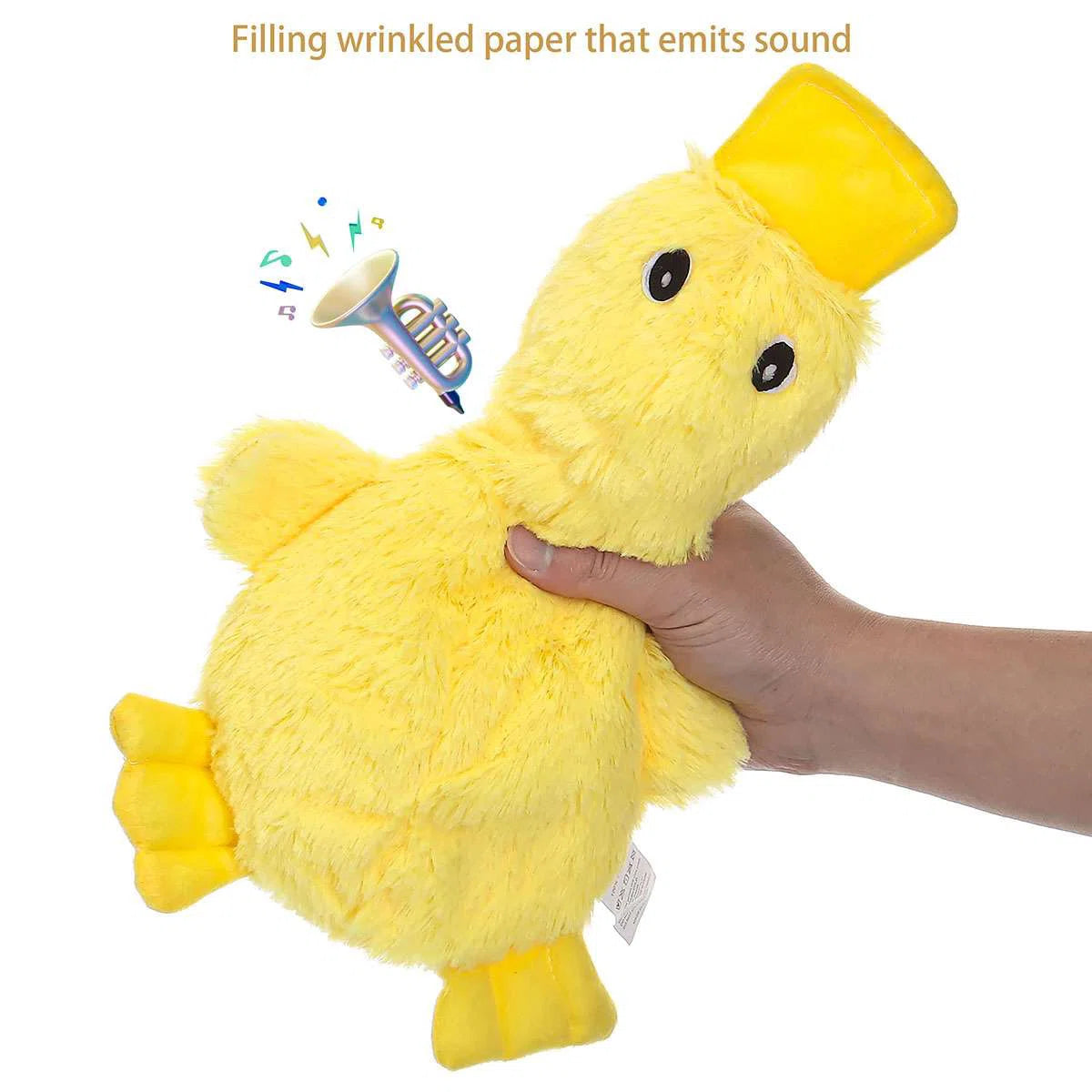 Plush Squeaky Dog Toys Cute No Stuffing Duck Shape Durable Chew Sound Dog Toys
