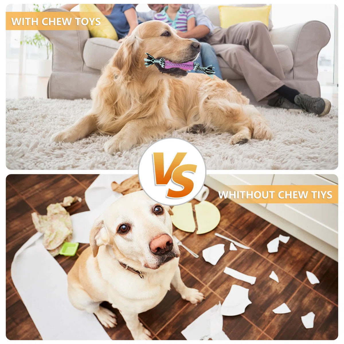 15-Pack Dog Chew Toys For Small Medium Dogs Puppies, Cute Squeaky Dog Toys, Durable Plush Puppy Teething Toys, Ropes Puppy Chew Toys, Non-Toxic And Safe