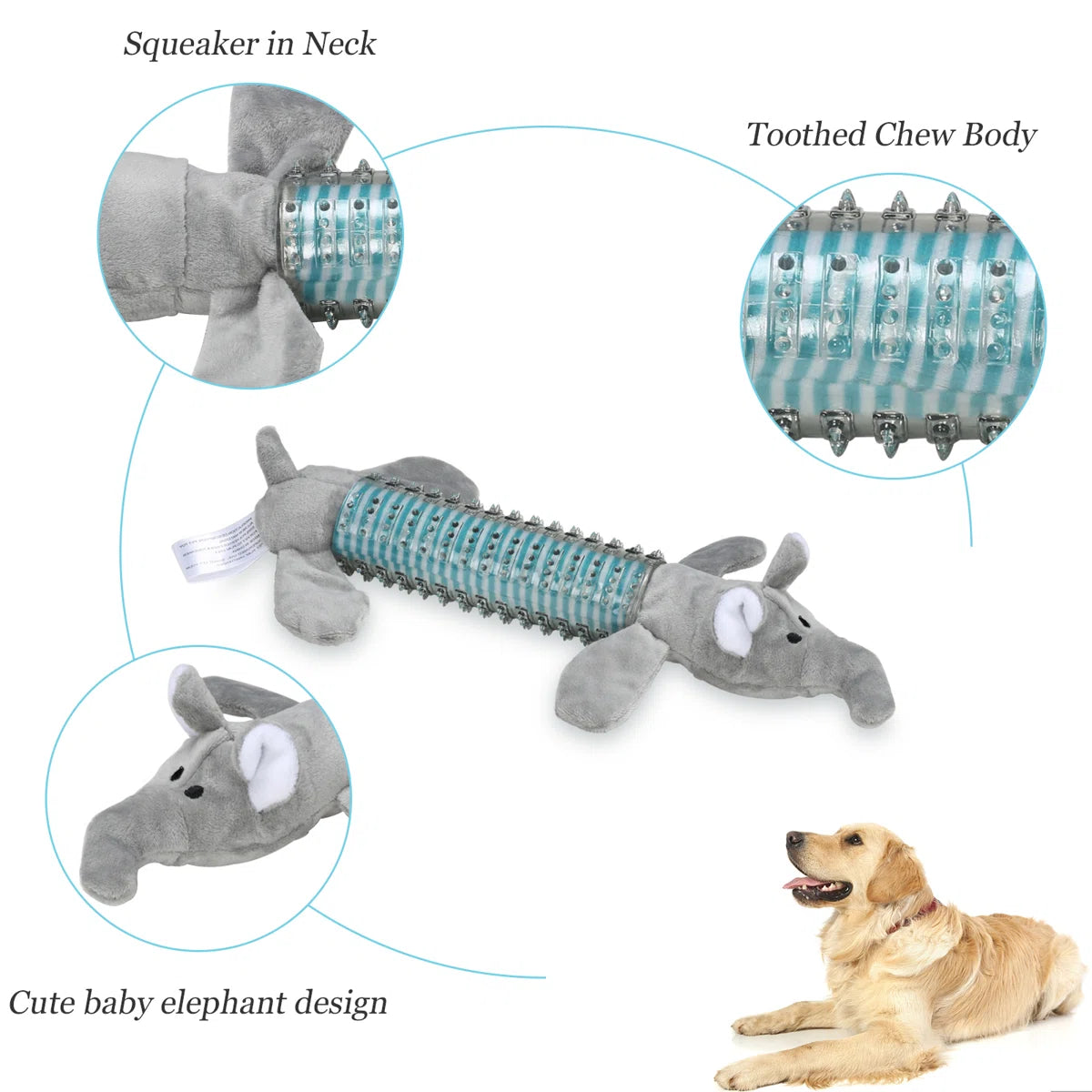 Plush Dog Chew Toy For Puppies And Teething Puppies