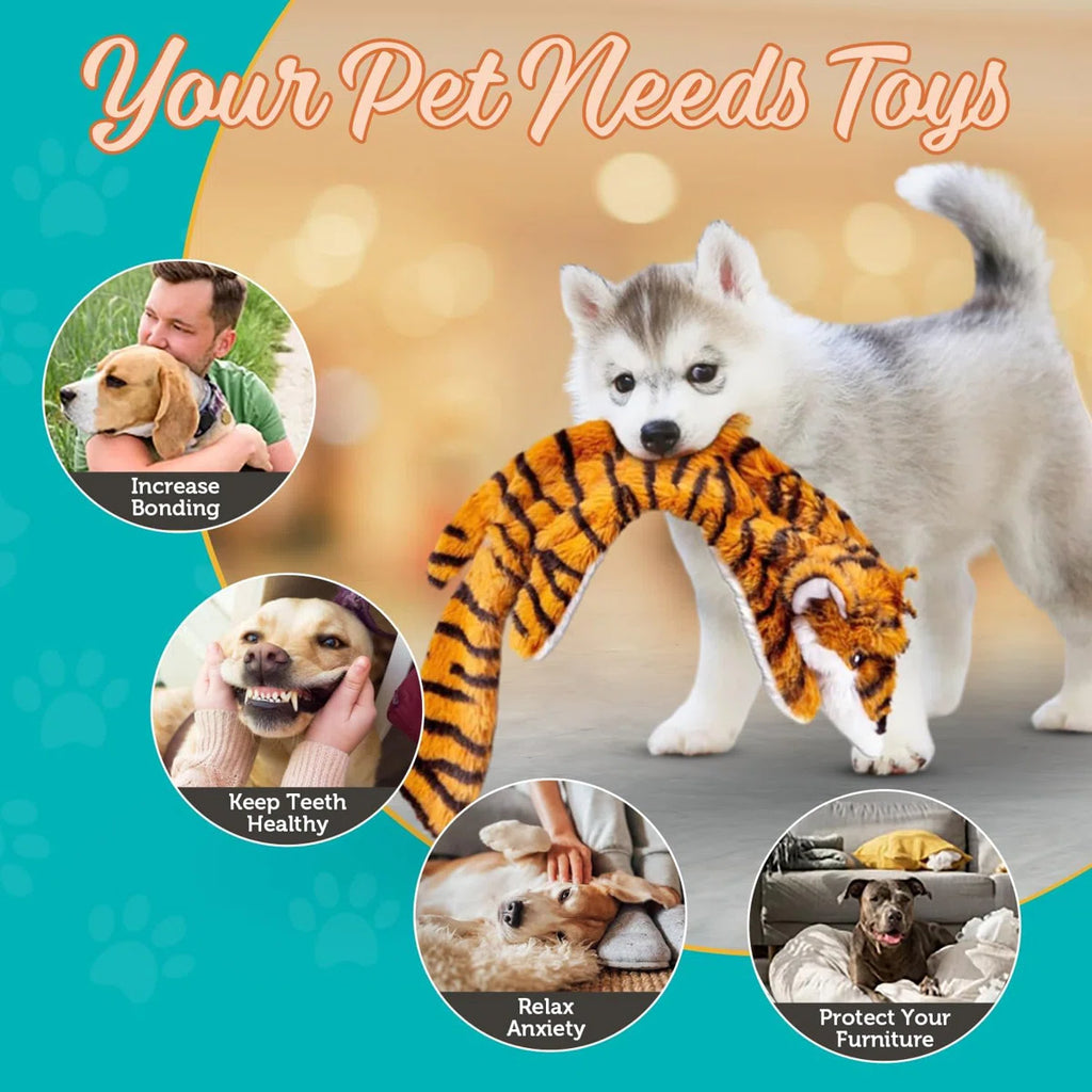 Dog Squeaky Toys 5 Pack, Pet Crinkle Toy, No Stuffing Animals Dog Plush Chew Toy For Large Dogs And Medium Dogs,multi-colored