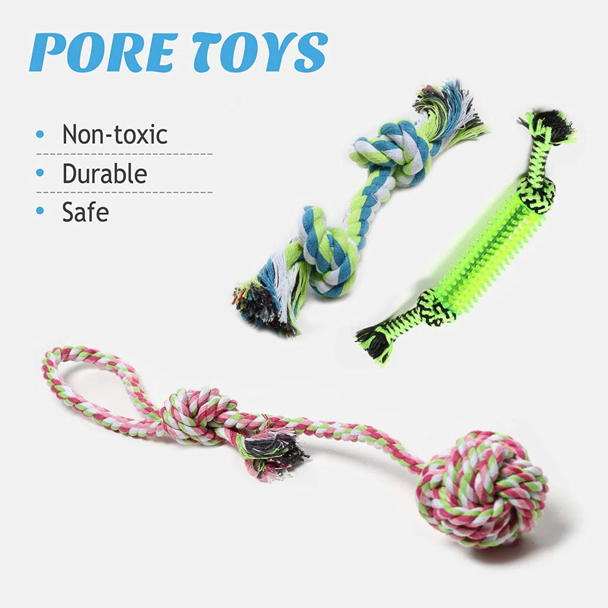 10-Pack Dog Chew Toys For Puppies And Teething Puppies Chew Toys (Set of 10)